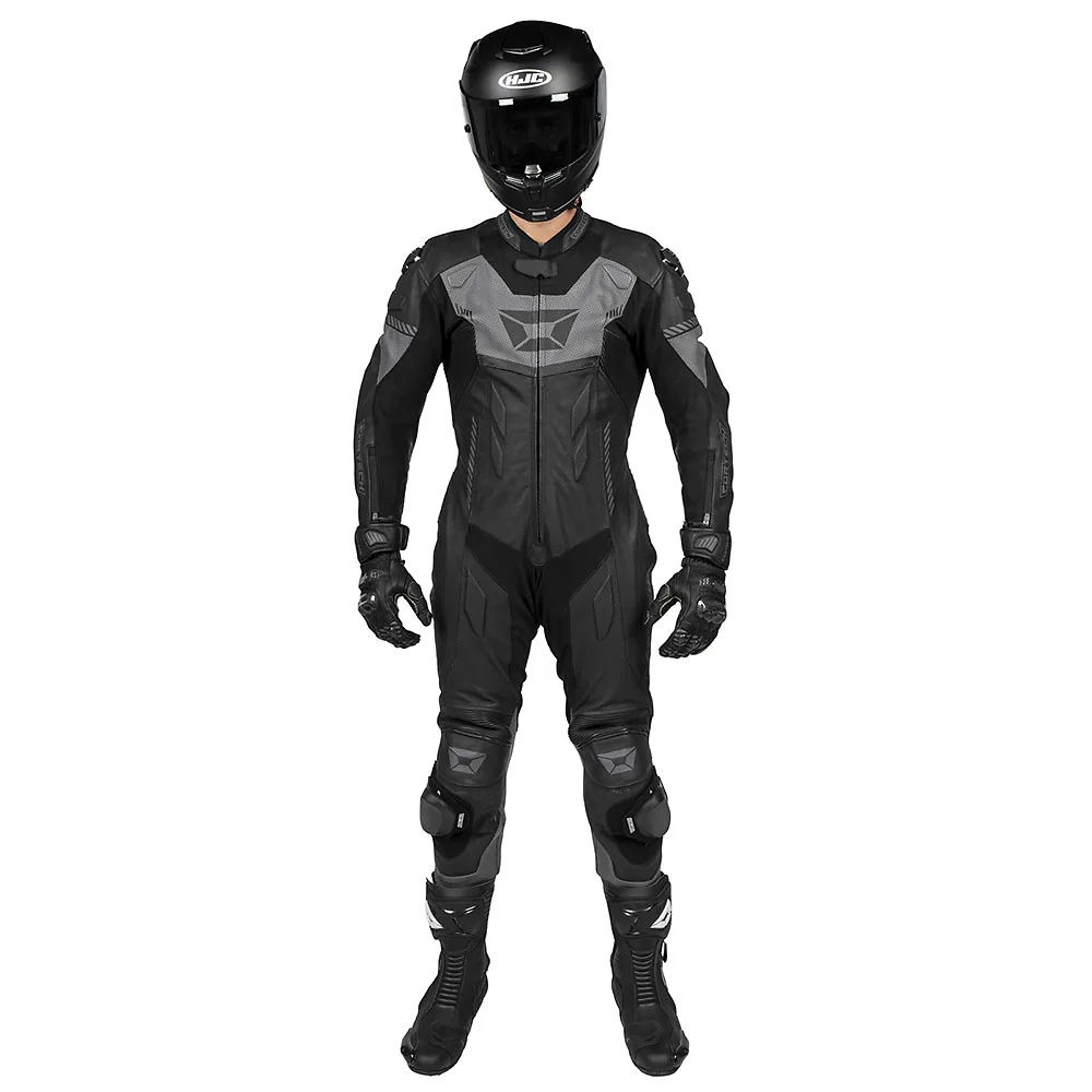 Acabado de fábrica en color Negro/Plomo, 2XL para el REVO SPORT AIR Traje de cuero - Moto Garage Miami