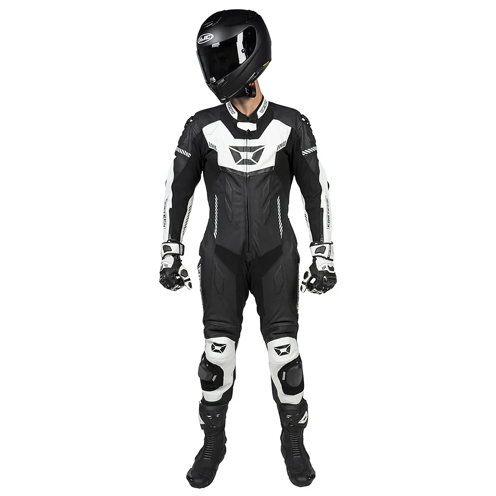 Acabado de fábrica en color Negro/Blanco, 3XL para el REVO SPORT AIR Traje de cuero - Moto Garage Miami