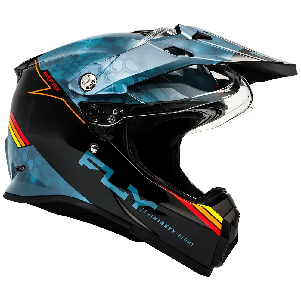 Detalle posterior y spoiler integrado del equipamiento TREKKER KRYPTEK CONCEAL Casco Fly Racing - Moto Garage Miami