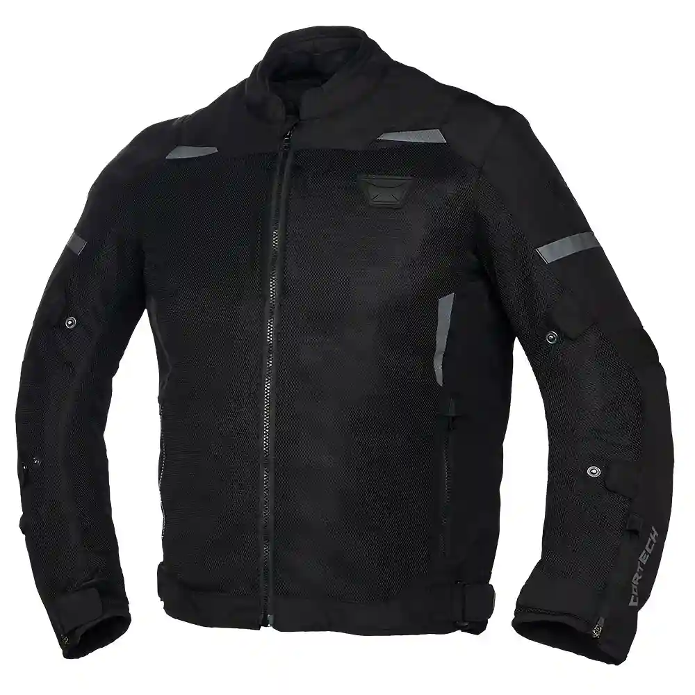 Detalle de pintura y diseño en tonalidad Negro, 3XL del AERO-FLO 2.0 Chaqueta - Moto Garage Miami