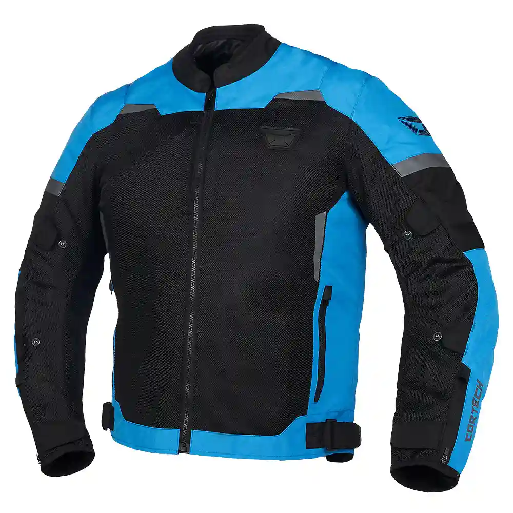 Toma estructural y acabado gráfico Negro/Azul, 3XL del modelo AERO-FLO 2.0 Chaqueta - Moto Garage Miami