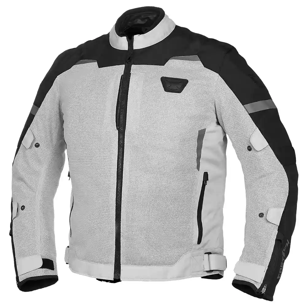 Toma estructural y acabado gráfico Plata, 3XL del modelo AERO-FLO 2.0 Chaqueta - Moto Garage Miami