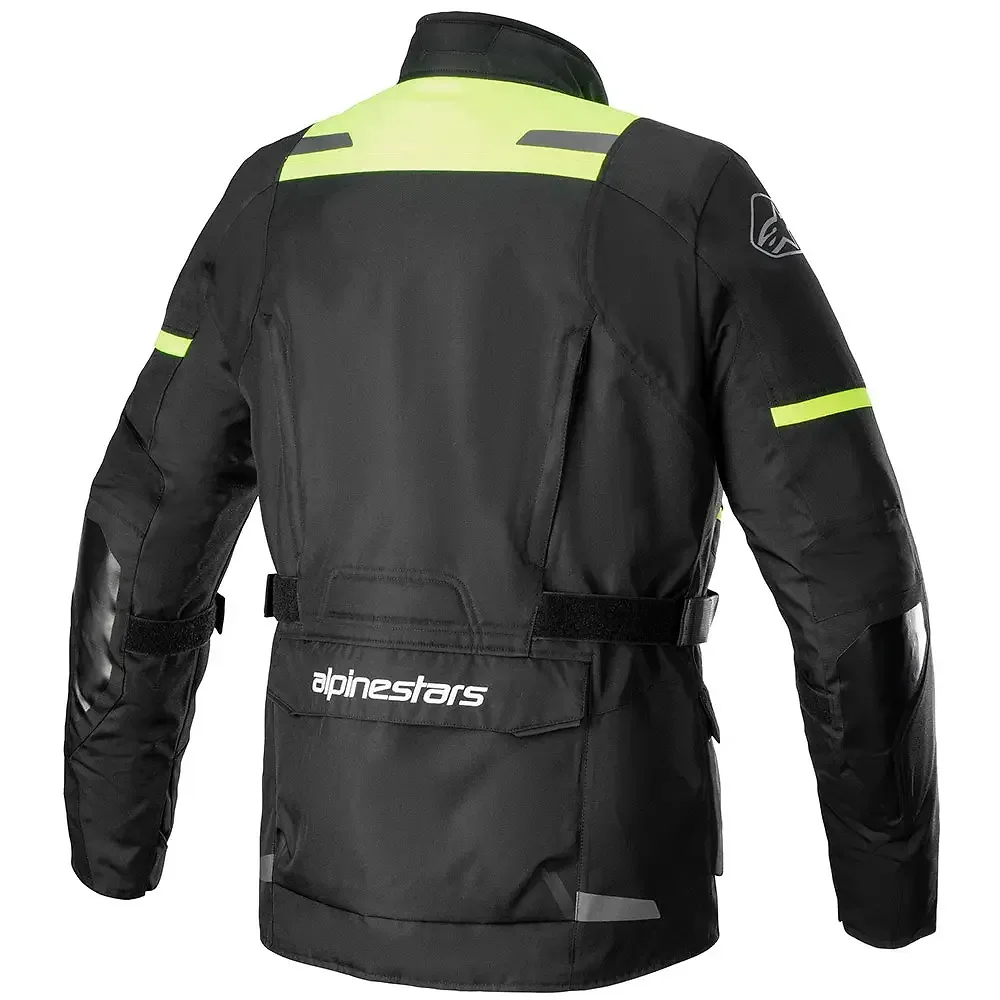 Vista frontal y diseño de calota del ANDES V3 Drystar® Chaqueta Alpinestars - Moto Garage Miami