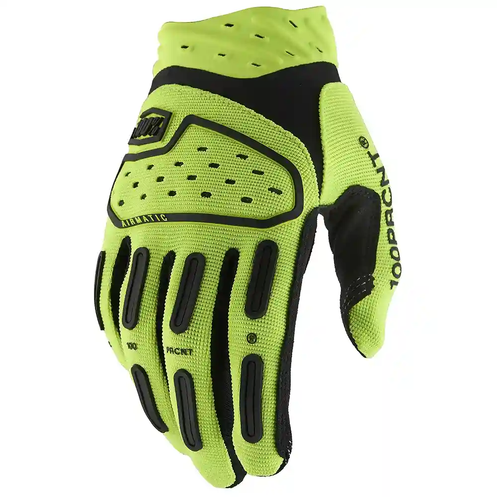 Materiales y estética visual de la versión Amarillo Fluor, 2XL del Airmatic 2 / Guantes 100% - Moto Garage Miami