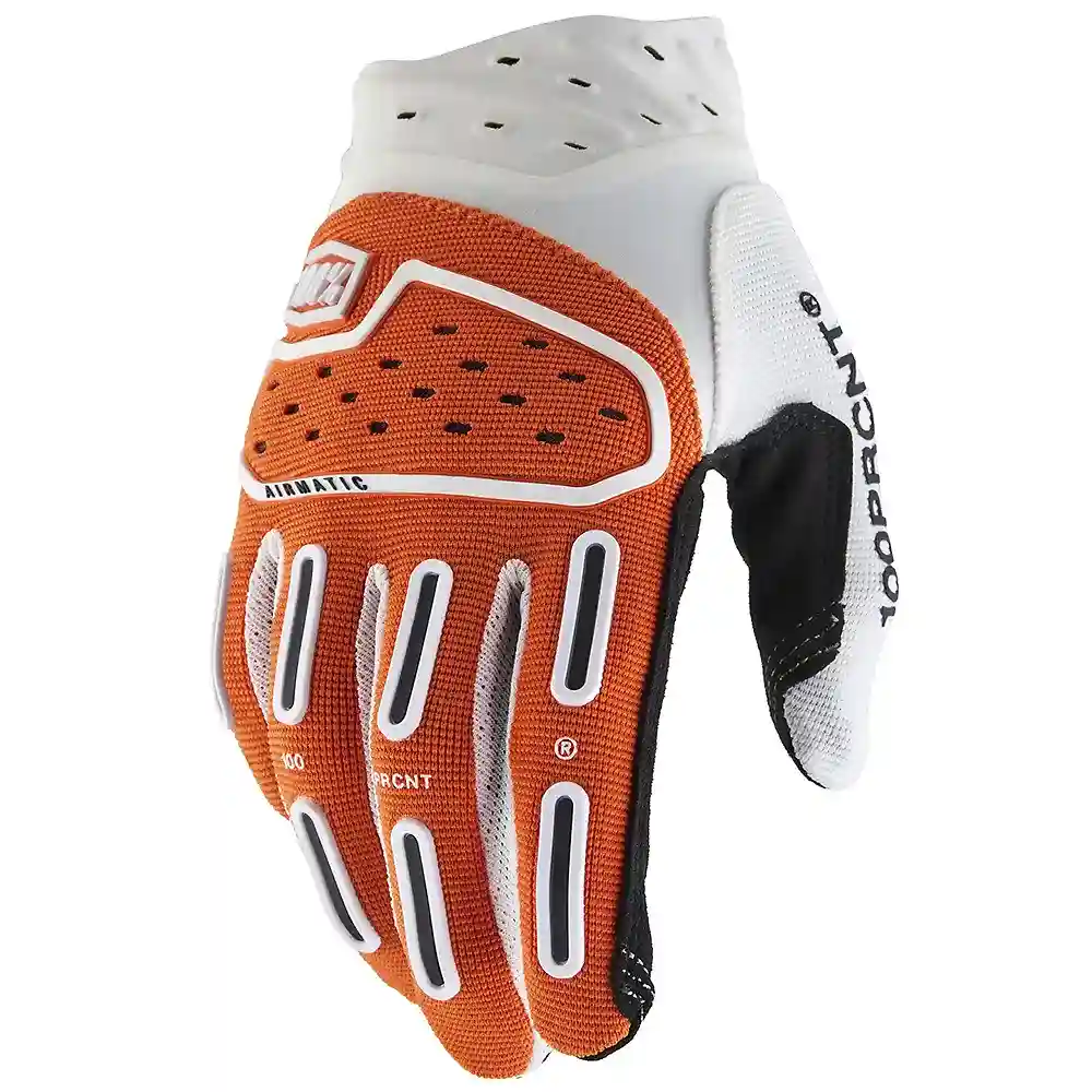 Materiales y estética visual de la versión Orange, 2XL del Airmatic 2 / Guantes 100% - Moto Garage Miami