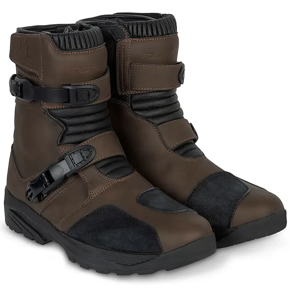 Materiales y estética visual de la versión Marrón, 13 del BREAK TRAIL WP Botas - Moto Garage Miami
