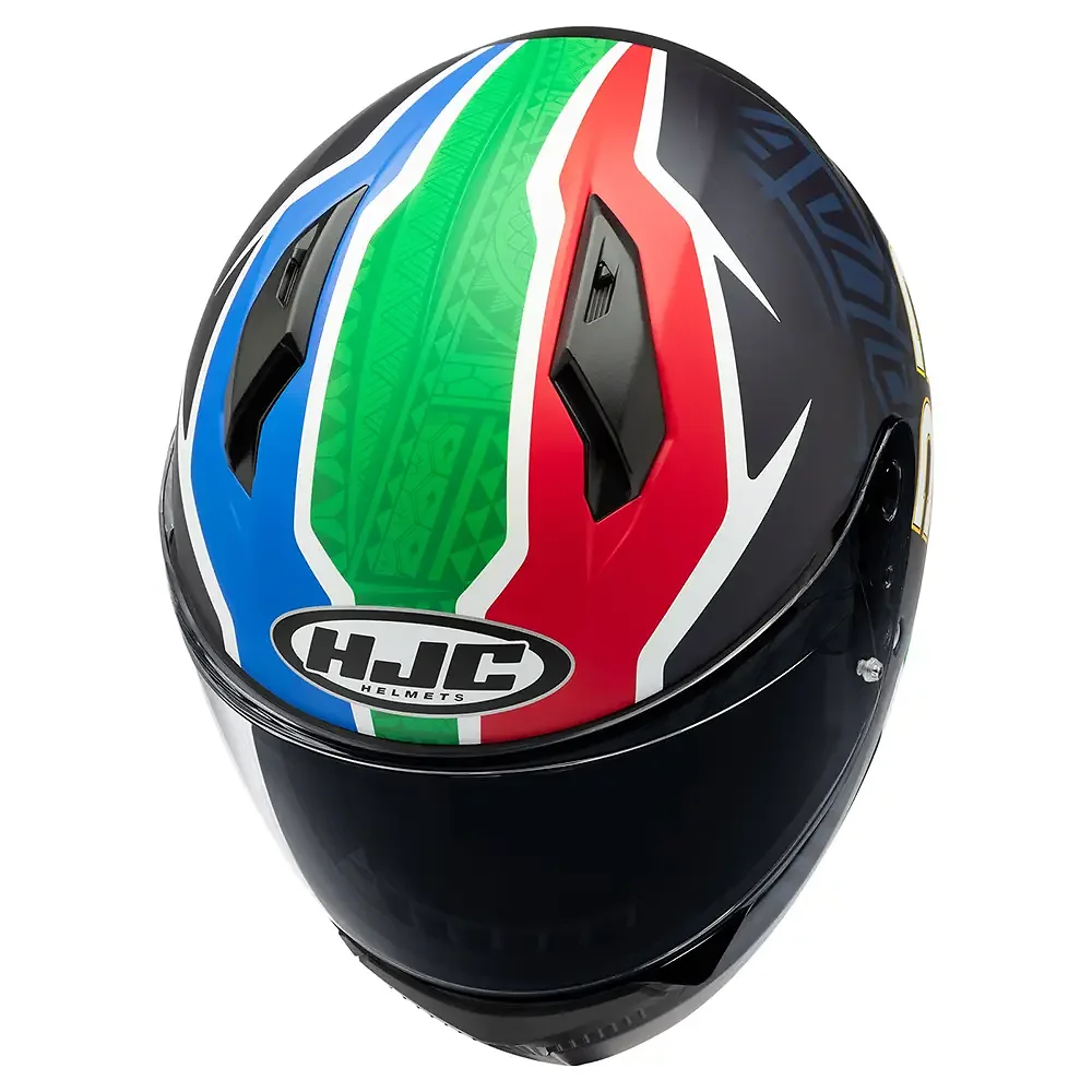 Perfil aerodinámico y sistema de ventilación del C10 Brad Binder BB33 LTD / Casco HJC - Moto Garage Miami