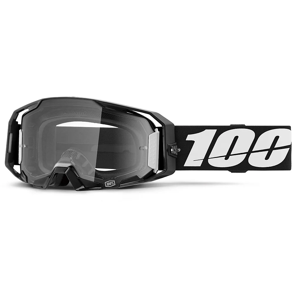 Detalle de pintura y diseño en tonalidad Negro, Claro del Goggles 100% ARmatic - Moto Garage Miami