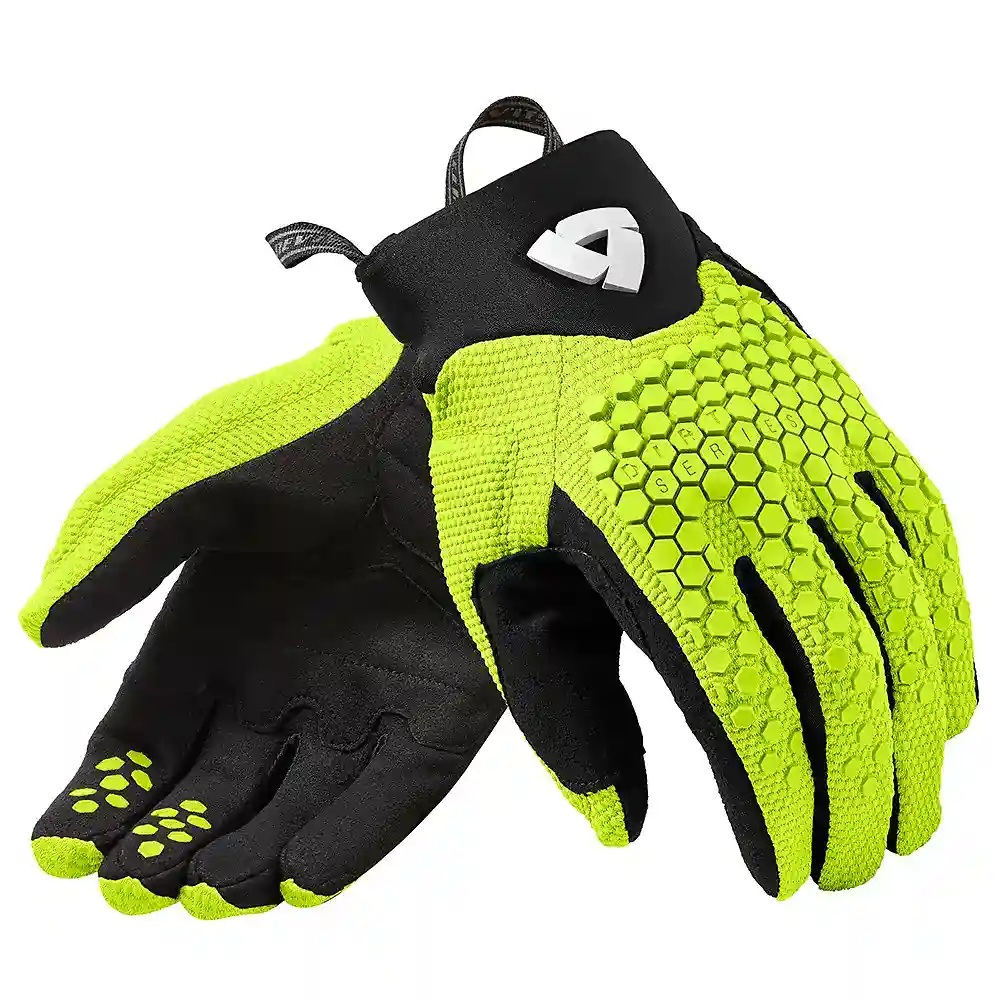 Materiales y estética visual de la versión Amarillo Flúor, 3XL del Massif / Guantes ! - Moto Garage Miami