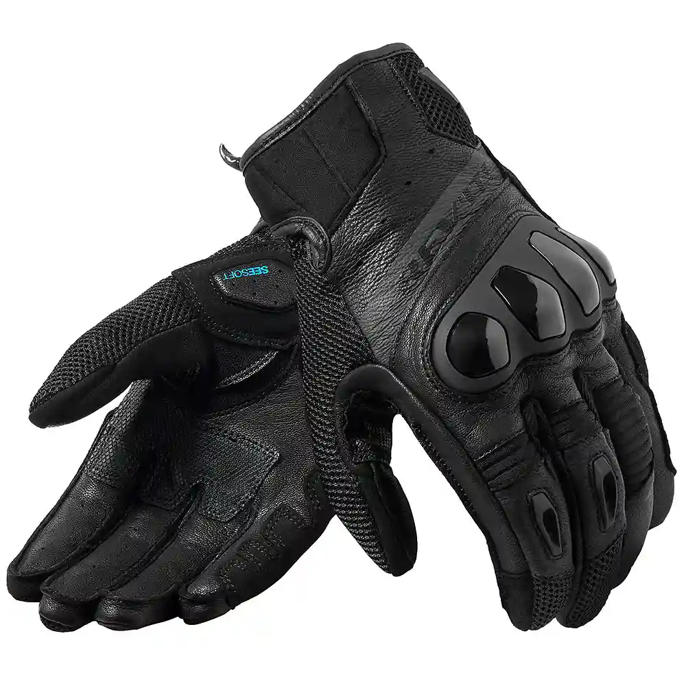 Detalle de pintura y diseño en tonalidad Negro, 4XL del Guantes Rev’it Ritmo - Moto Garage Miami