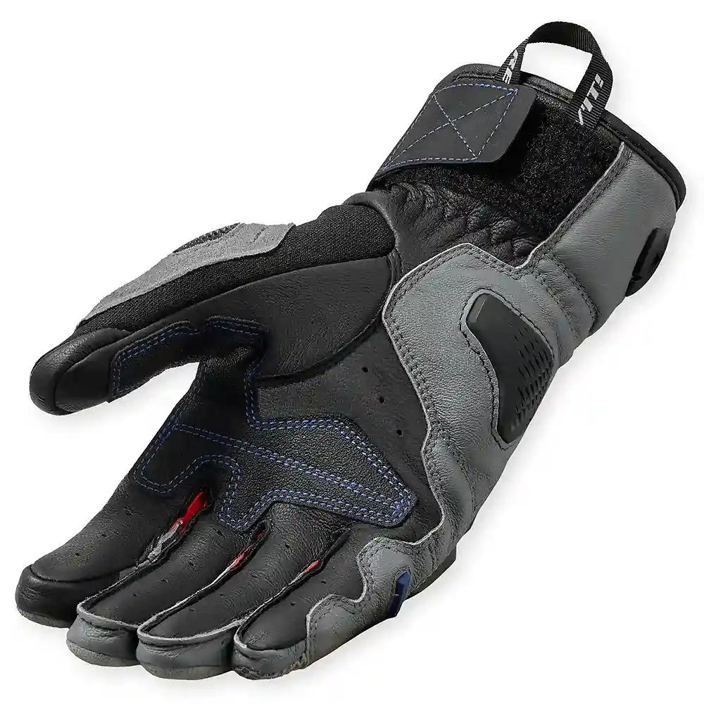 Vista frontal y diseño de calota del Sand 5 / Guantes REV'IT! - Moto Garage Miami