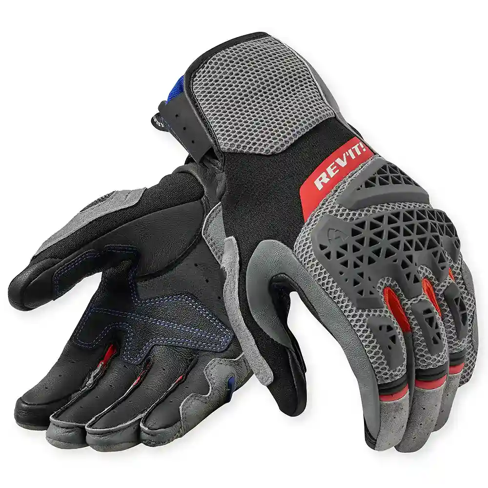 Detalle de pintura y diseño en tonalidad Gris/Rojo, 3XL del Sand 5 / Guantes ! - Moto Garage Miami