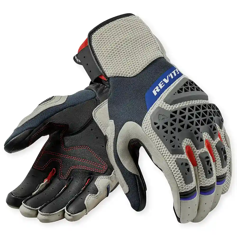 Materiales y estética visual de la versión Plata/Rojo, 3XL del Sand 5 / Guantes ! - Moto Garage Miami