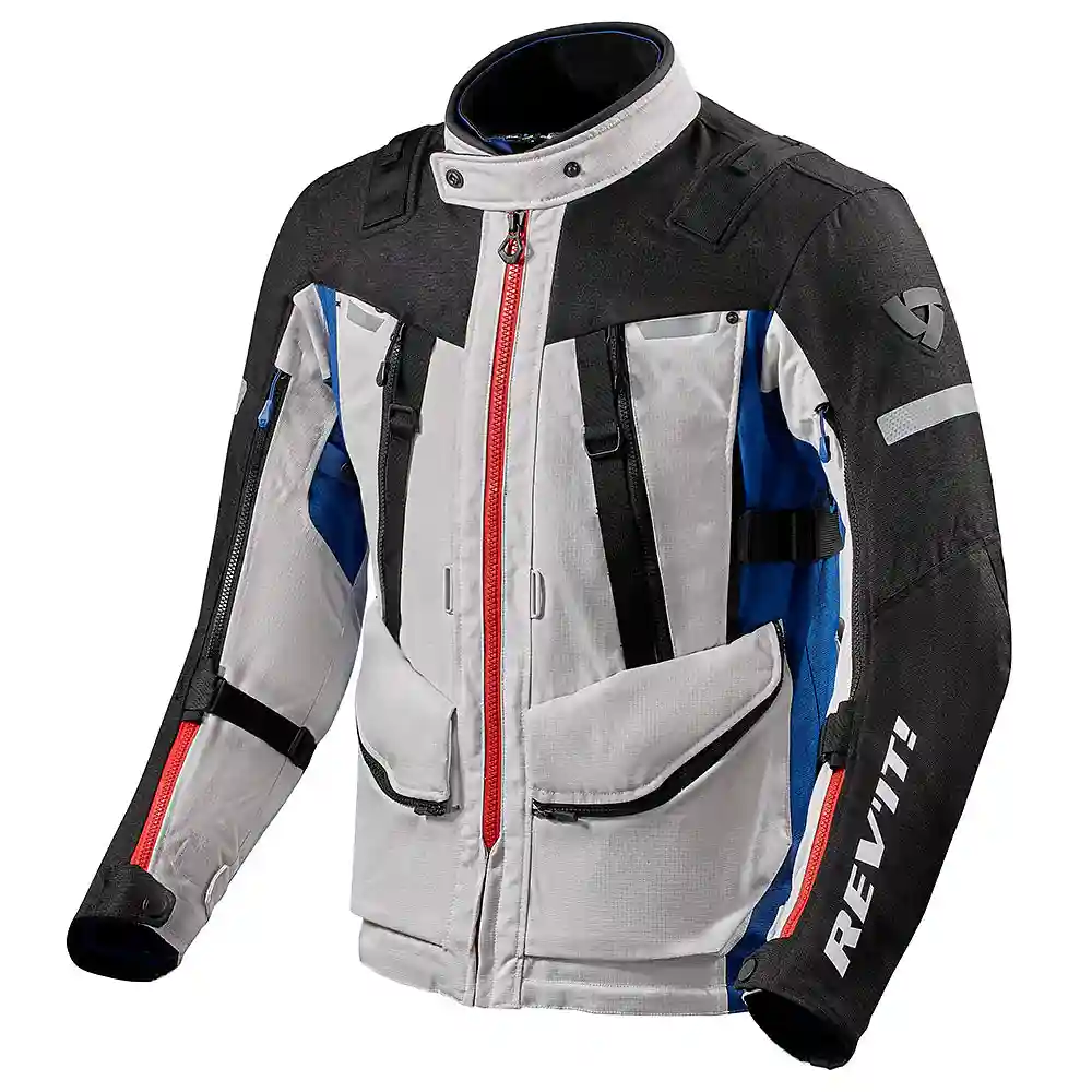 Materiales y estética visual de la versión Plata/Azul, 2XL del Sand 4 H2O / Chaqueta ! - Moto Garage Miami