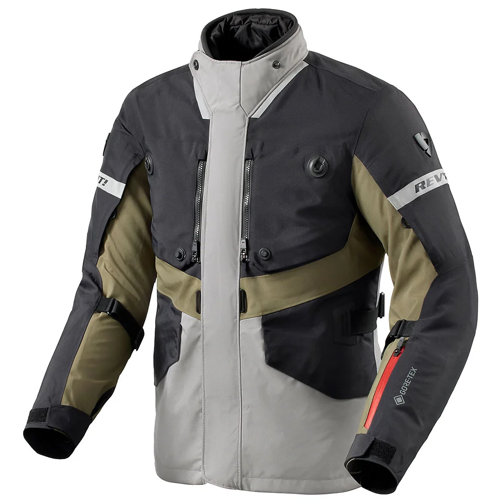 Materiales y estética visual de la versión Negro/Verde oscuro, 3XL del Neptune 3 GTX / Chaqueta ! - Moto Garage Miami