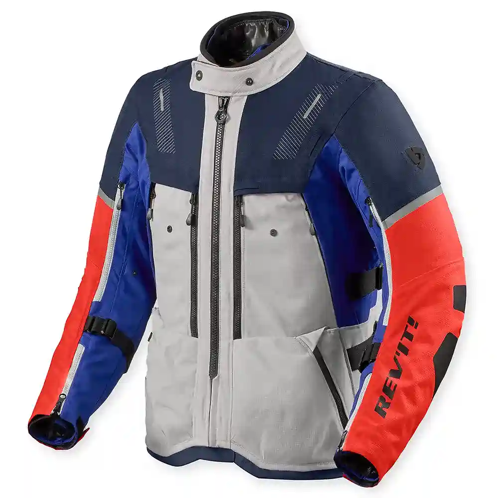 Toma estructural y acabado gráfico Plata/Azul, 4XL del modelo Sand 5 H2O / Chaqueta REV’IT! - Moto Garage Miami