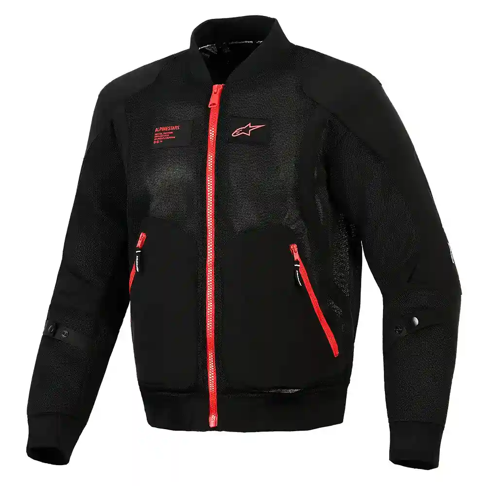 Toma estructural y acabado gráfico Negro/Rojo Brillante, 4XL del modelo FLIGHT AIR / Chaqueta - Moto Garage Miami