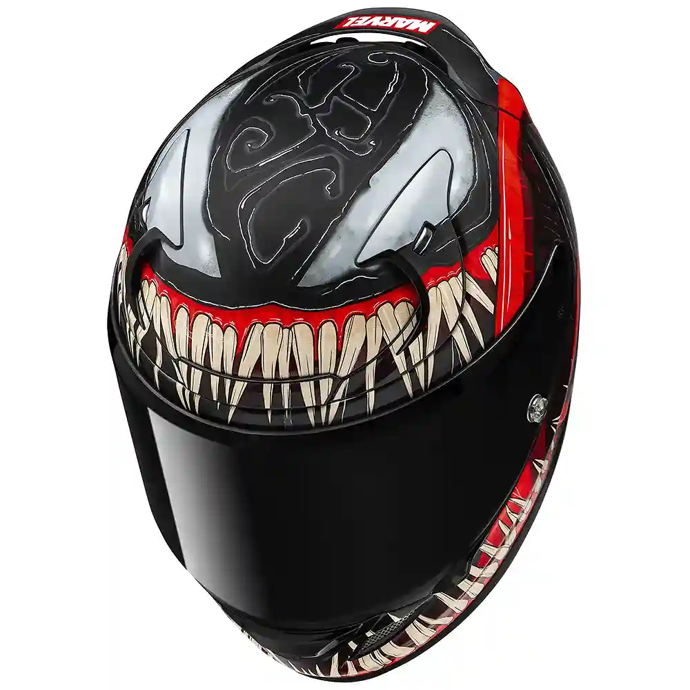 Detalle posterior y spoiler integrado del equipamiento RPHA 12N VENOM III / Casco HJC - Moto Garage Miami