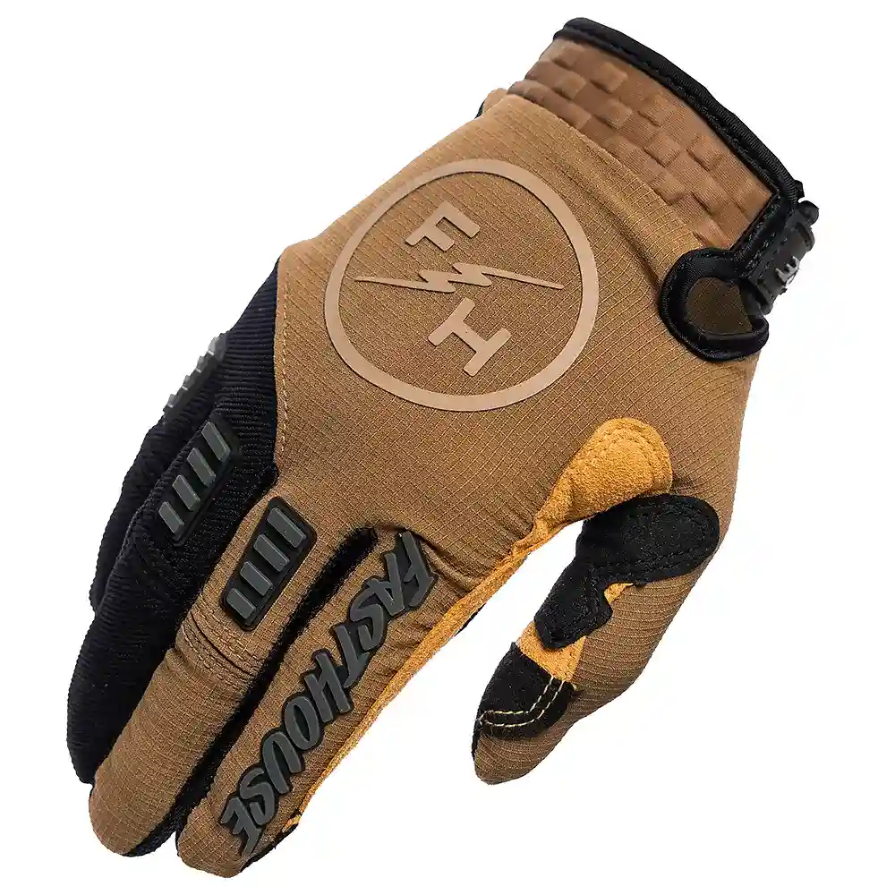 Toma estructural y acabado gráfico Teca/Negro, M del modelo Matox / Guantes - Moto Garage Miami