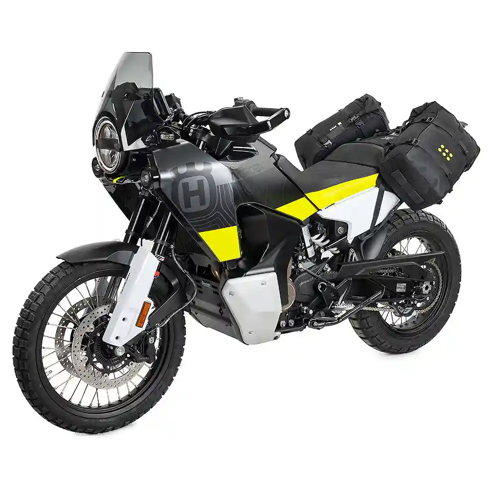 Vista frontal y diseño de calota del Base-OS HUSQVARNA NORDEN 901 - Moto Garage Miami