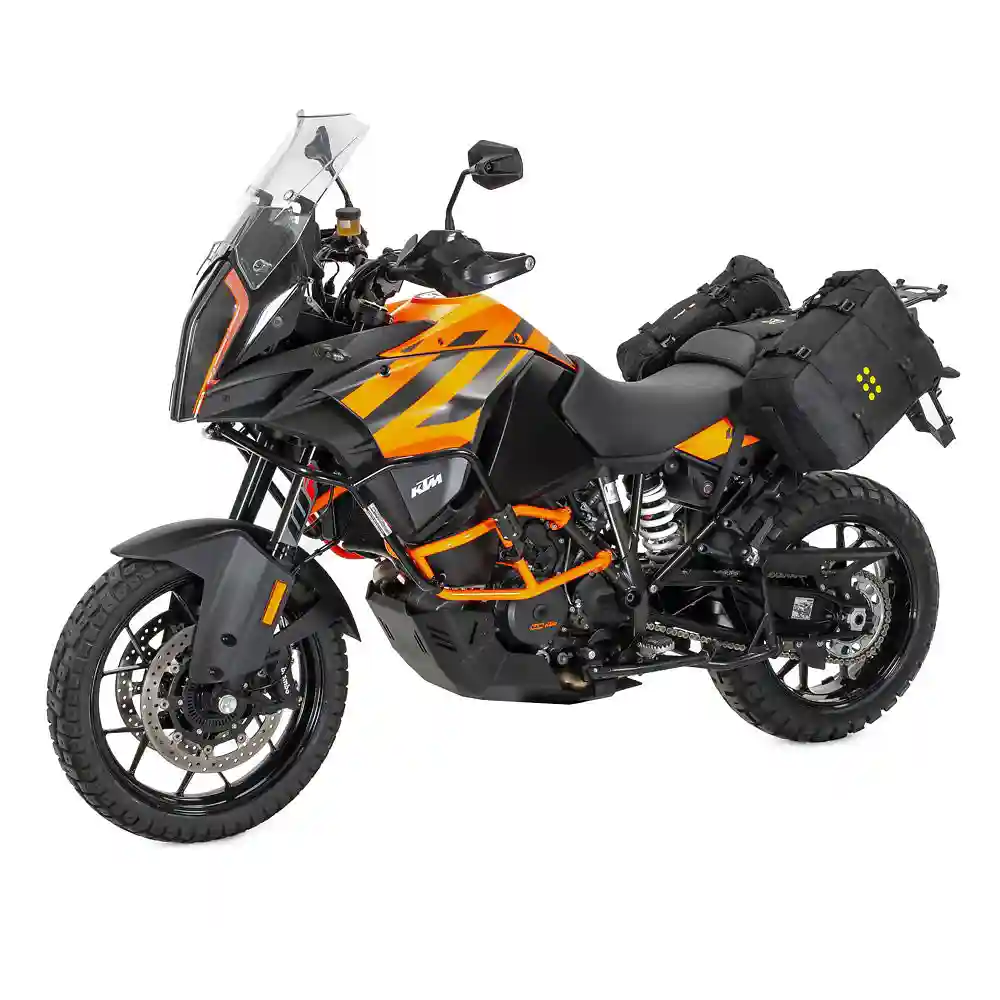 Vista frontal y diseño de calota del Base-OS KTM 1050-1290 Adventure - Moto Garage Miami