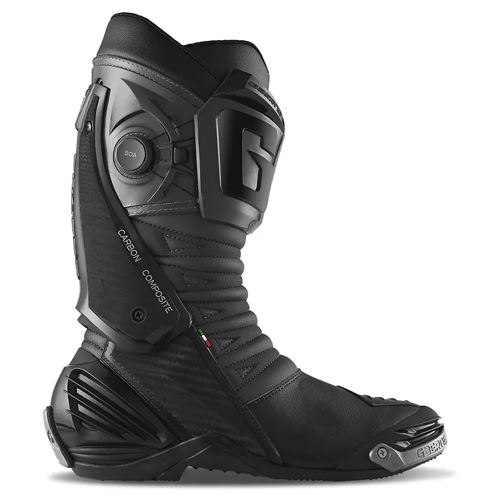 Materiales y estética visual de la versión Negro/Antracita, 12 del GP1 LS - Moto Garage Miami
