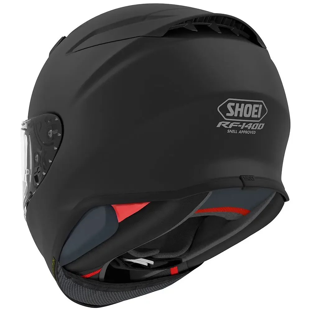 Detalle posterior y spoiler integrado del equipamiento RF-1400 (HASTA 3XL) / Casco SHOEI - Moto Garage Miami