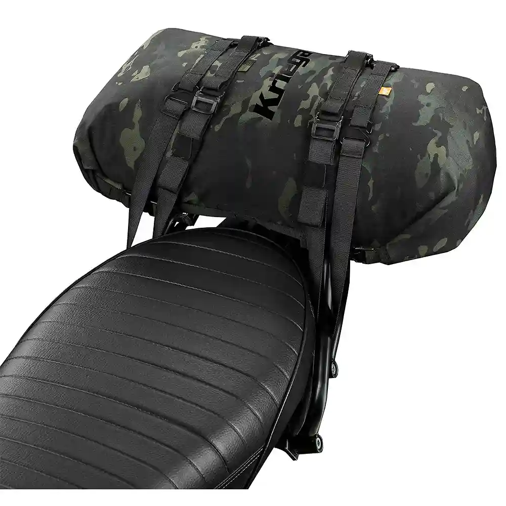 Acabado de fábrica en color Multicam Negro para el ROLLPACK 20 - Moto Garage Miami