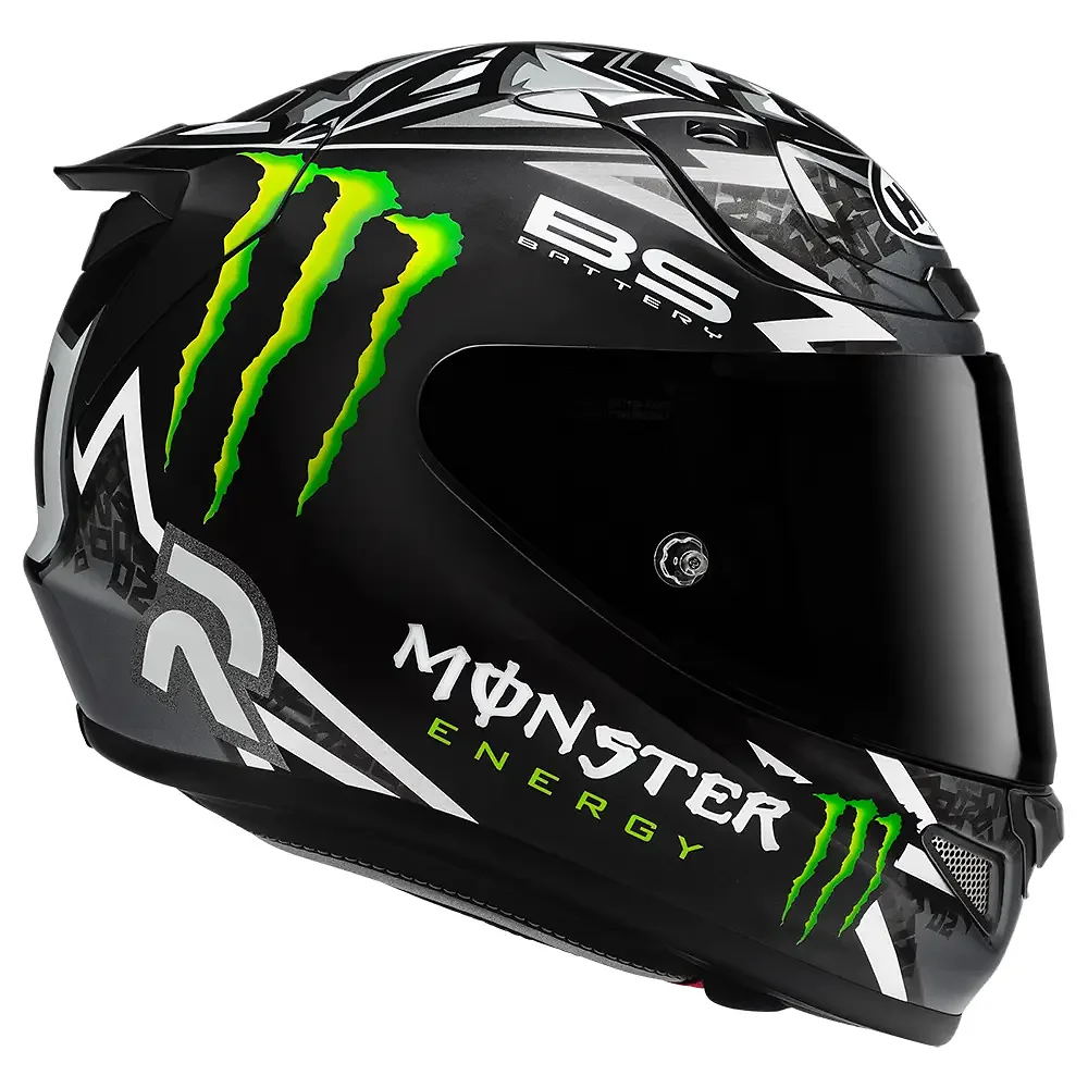 Acabados interiores y sistema de retención del modelo RPHA 12N QUARTARARO REPLICA NEGRO / Casco HJC - Moto Garage Miami