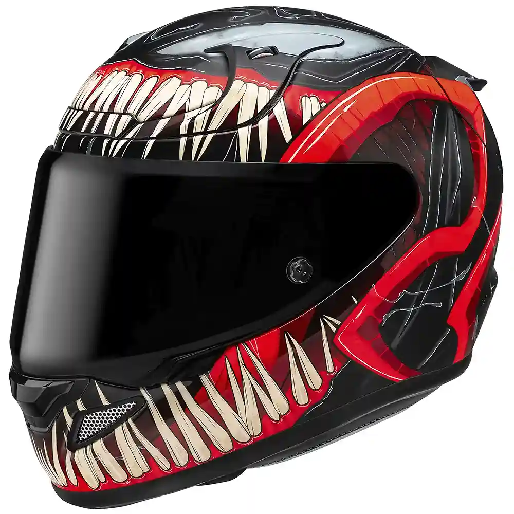 Detalle de pintura y diseño en tonalidad 2XL del RPHA 12N VENOM III / Casco - Moto Garage Miami