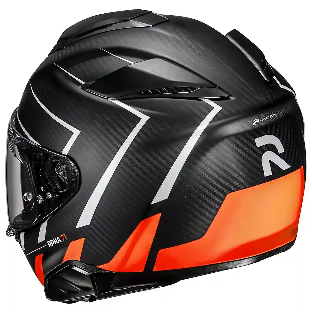 Primer plano de la construcción y material del RPHA 71 CARBON CANO / Casco HJC - Moto Garage Miami