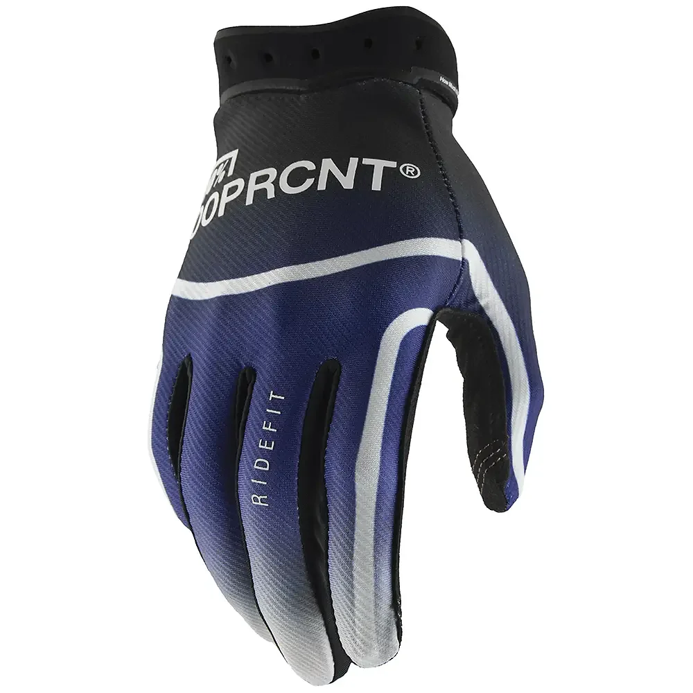 Toma estructural y acabado gráfico Azul, 2XL del modelo Ridefit 2 / Guantes 100% - Moto Garage Miami