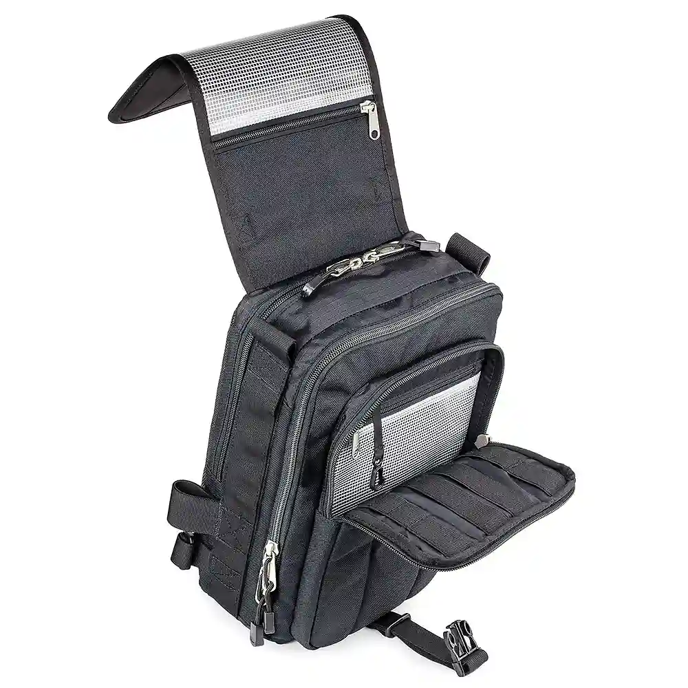 Perfil aerodinámico y sistema de ventilación del Kriega Bolsa de Mensajero SLING EDC - Moto Garage Miami