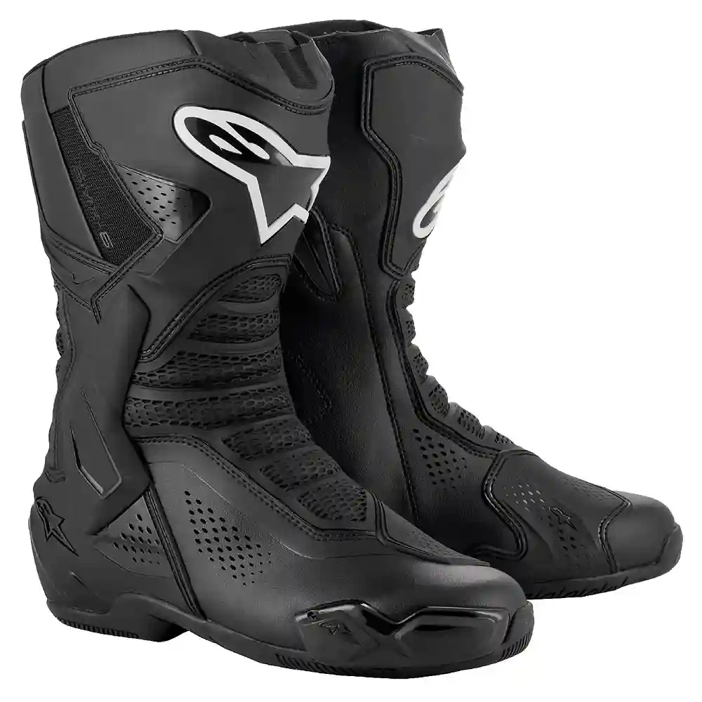 Materiales y estética visual de la versión Negro, 50 del SMX-6 V3 ventiladas Botas - Moto Garage Miami