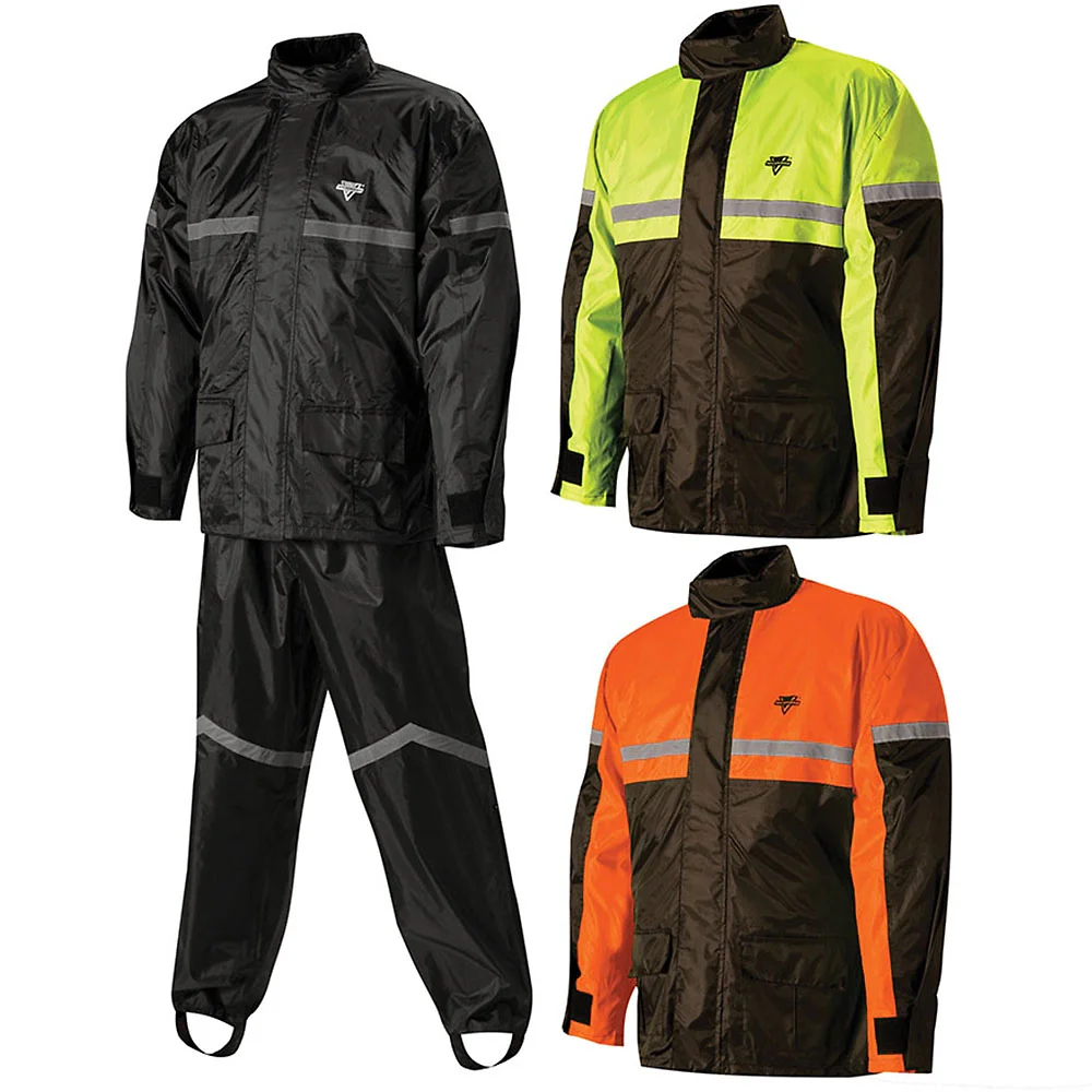 Vista frontal y diseño de calota del Traje De Lluvia 2P SR-6000 STORMRIDER - Moto Garage Miami