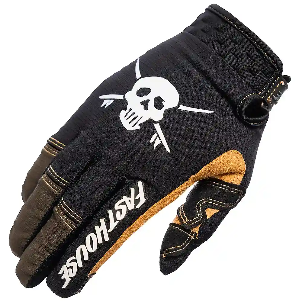 Detalle de pintura y diseño en tonalidad Negro, 2XL del Sanguaro Bennet / Guantes - Moto Garage Miami