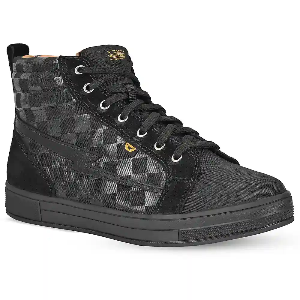 Detalle de pintura y diseño en tonalidad 14 del Slayer Canvas Check Zapatillas - Moto Garage Miami