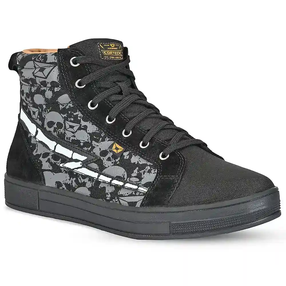 Detalle de pintura y diseño en tonalidad 14 del Slayer Canvas Skull Zapatillas - Moto Garage Miami