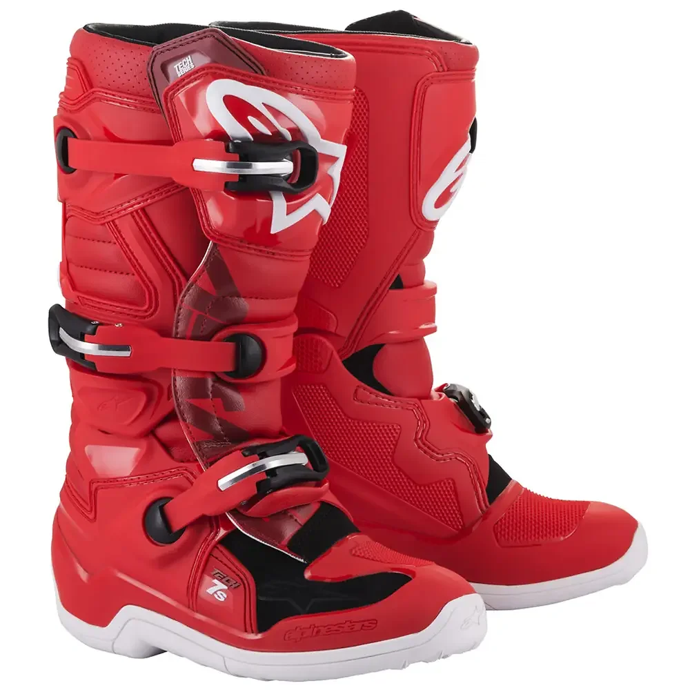 Toma estructural y acabado gráfico Rojo, 8 del modelo Tech 7S (Niños) - Botas - Moto Garage Miami