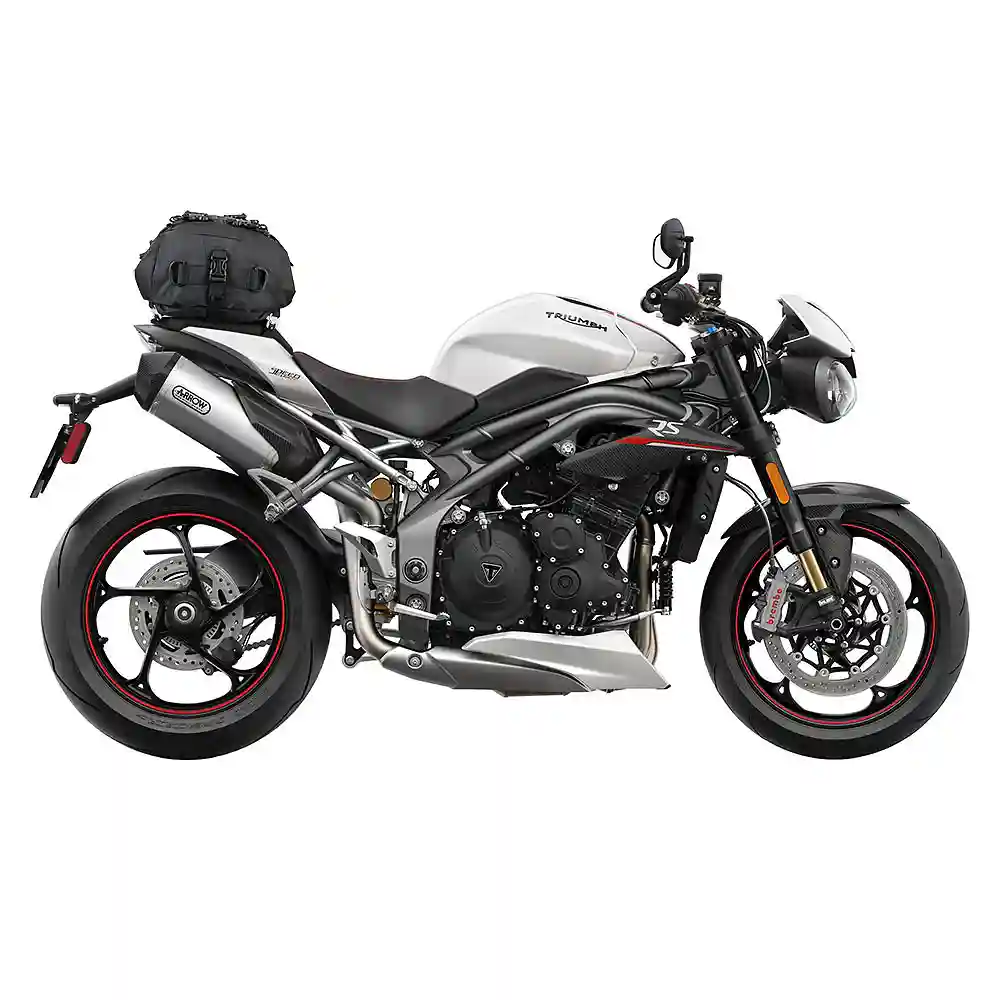Vista frontal y diseño de calota del Montaje US-DRYPACK TRIUMPH SPEED TRIPLE - Moto Garage Miami