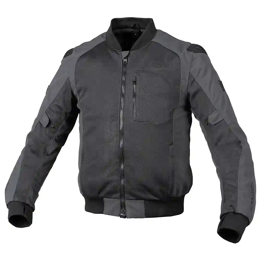 Materiales y estética visual de la versión Gris, 3XL del VERSA-FLO Chaqueta - Moto Garage Miami