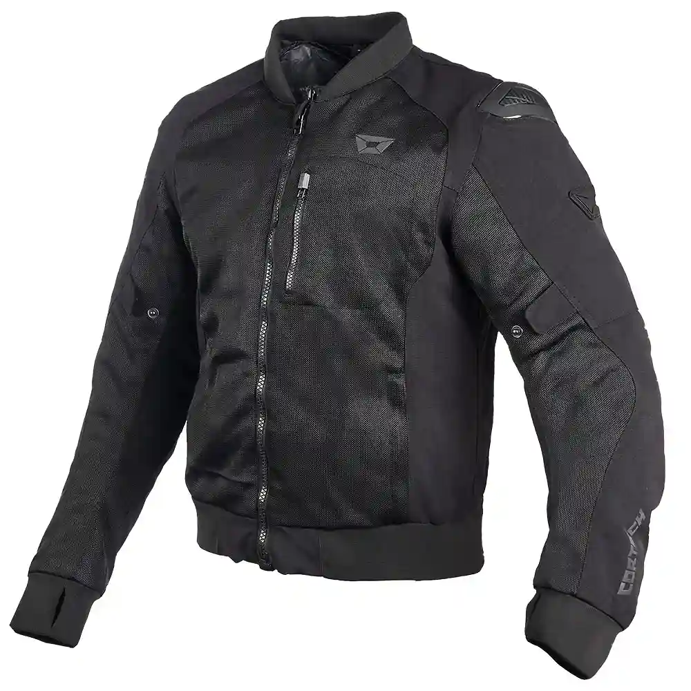 Materiales y estética visual de la versión Negro, 3XL del VERSA-FLO Chaqueta - Moto Garage Miami