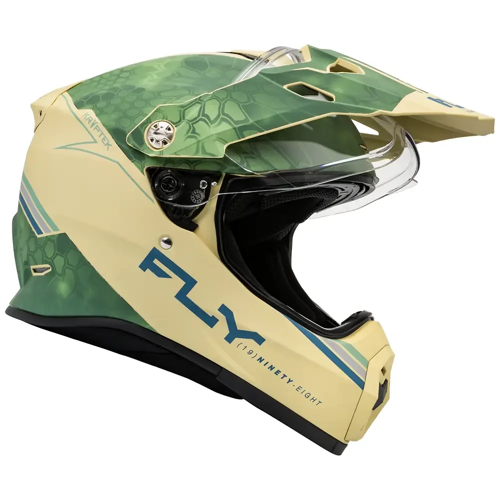 Detalle posterior y spoiler integrado del equipamiento TREKKER KRYPTEK CONCEAL Casco Fly Racing - Moto Garage Miami