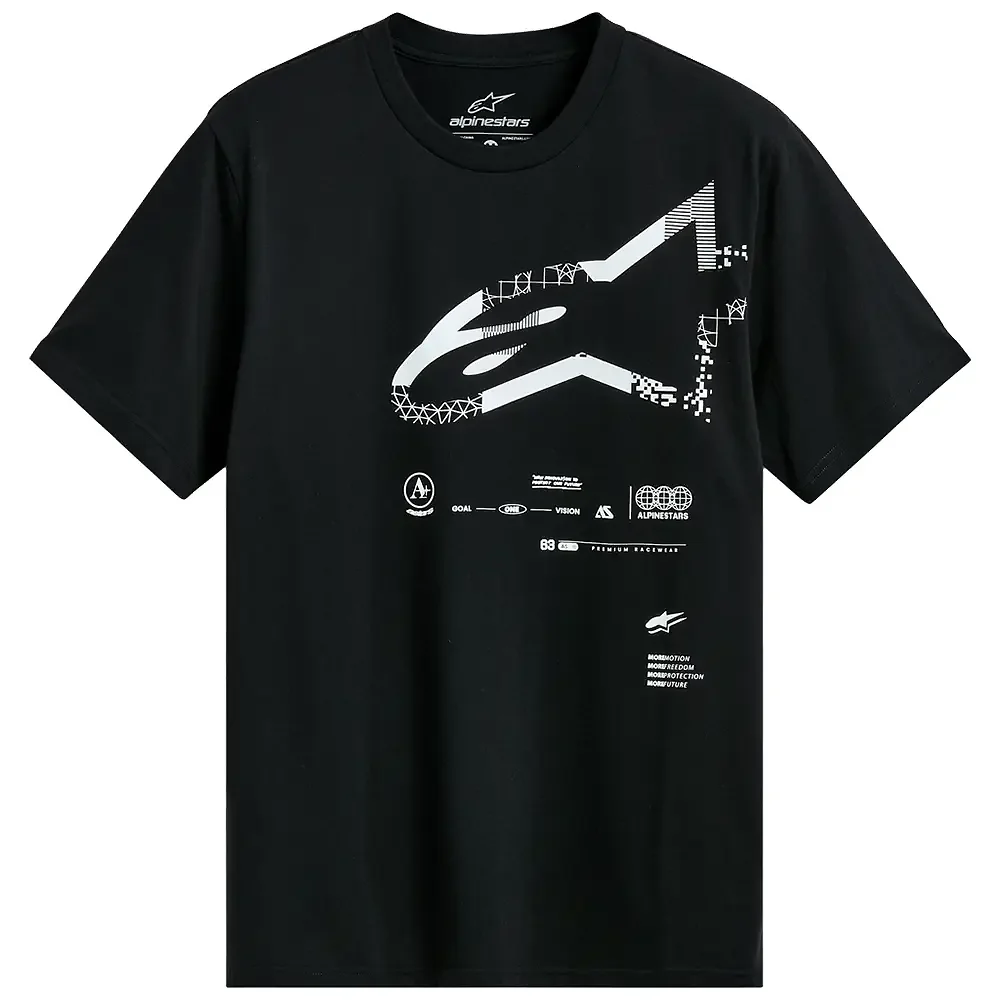 Detalle de pintura y diseño en tonalidad Negro, 2XL del GEOGRAFICA CSF - Camiseta - Moto Garage Miami