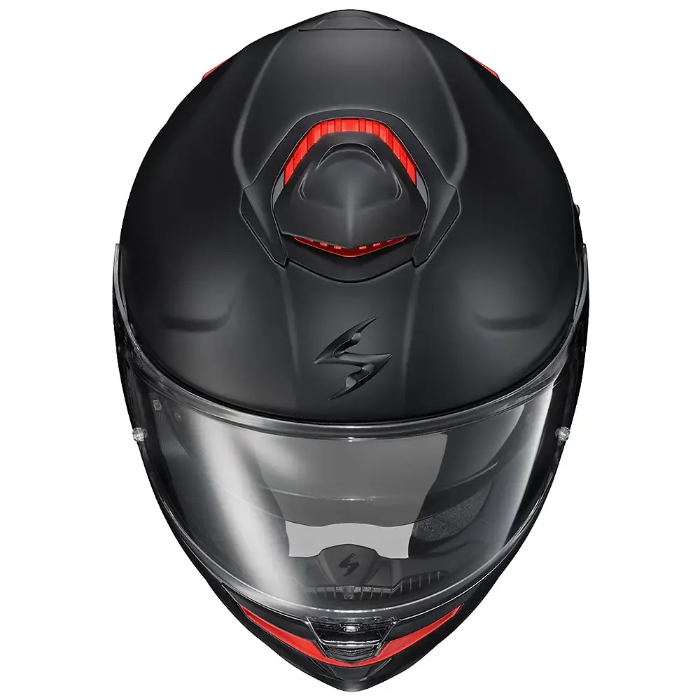Perfil aerodinámico y sistema de ventilación del EXO-ECLIPSE Sólido Casco Scorpion EXO - Moto Garage Miami