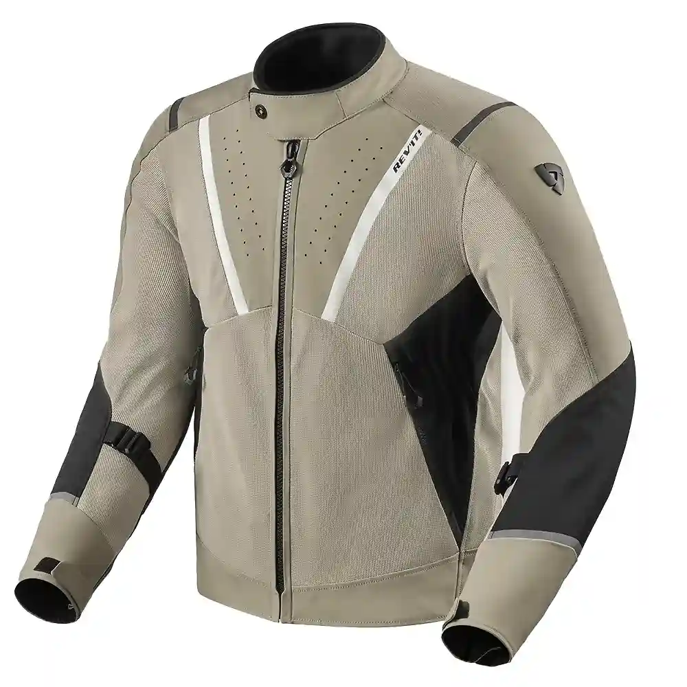 Materiales y estética visual de la versión Arena/Negro, 3XL del Airwave 4 / Chaqueta ! - Moto Garage Miami