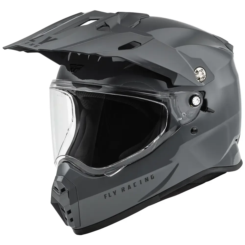 Detalle de pintura y diseño en tonalidad Gris, 2XL del TREKKER Sólido Casco - Moto Garage Miami