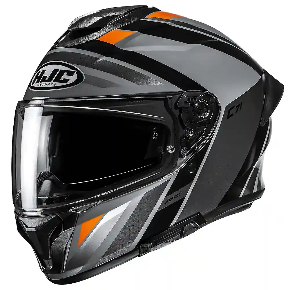 Detalle de pintura y diseño en tonalidad MC-4, 2XL del C71 FABER / Casco - Moto Garage Miami