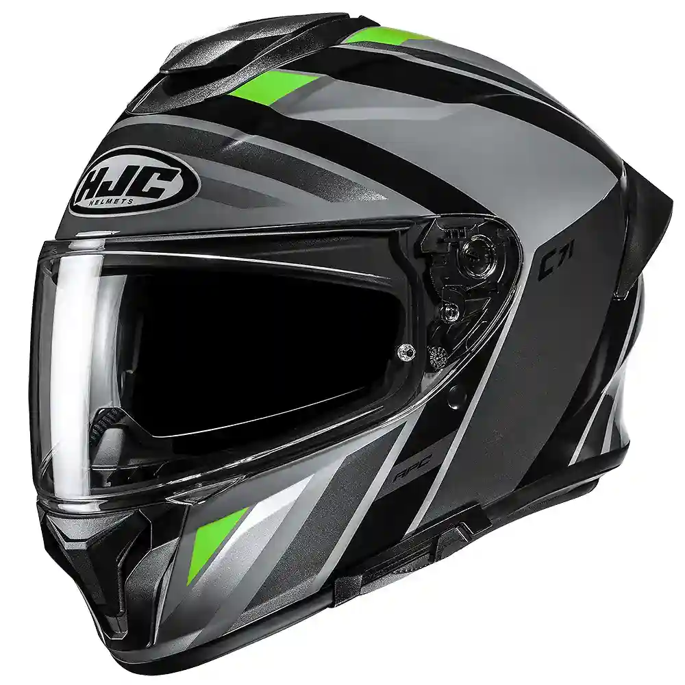 Detalle de pintura y diseño en tonalidad MC-7, 2XL del C71 FABER / Casco - Moto Garage Miami