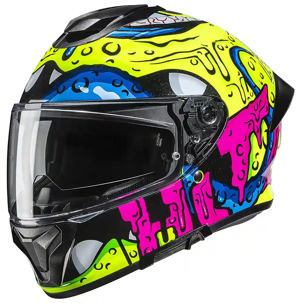 Detalle de pintura y diseño en tonalidad MC-32H, 2XL del C71 SQUEEZE / Casco - Moto Garage Miami